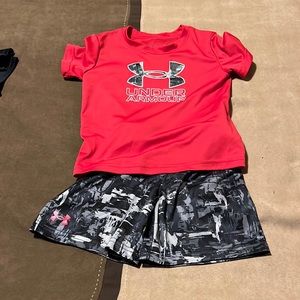 4T boys Under Armour short set